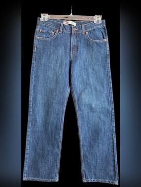 Levi's Boy's Straight Leg Jeans - Dark Blue Denim - New Without Tags